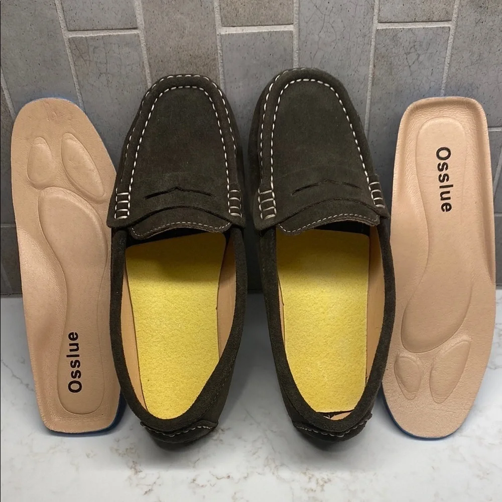 Suede Loafers | Mocha Coffee Brown Driving Classic Stitch Detail | Size 7.5 NWOT
